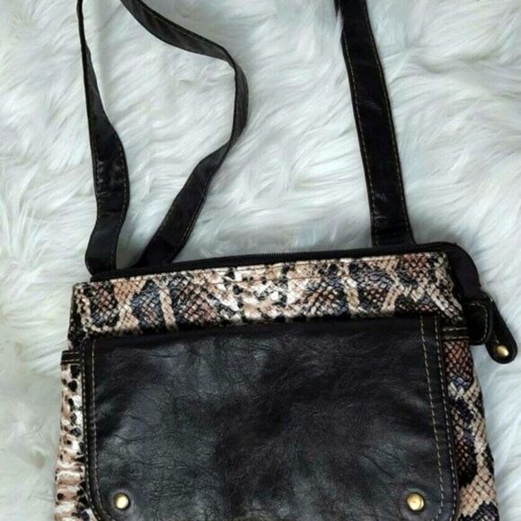 Bacilli brown Snake Skin‎ Shoulder Bag M - Picture 1 of 10